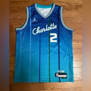Nike Charlotte Blue Ball #2 Basketball Jersey *small stain in front*